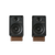 Onkyo GX-10DB Powered Speakers in Black pair.  Front view without grille