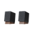 Onkyo GX-10DB Powered Speakers in Black pair.  Angled view with grille