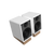 Onkyo GX-10DB Powered Speakers in White, pair, angled without grille