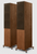 KEF R7 Meta Floorstanding Speakers in Walnut Pair, front with Grille