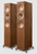 KEF R7 Meta Floorstanding Speakers in Walnut Pair, front without Grille