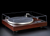 Dual CS-518 Manual Turntable in Walnut with dustcover down