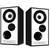 Mission 700 Speakers in Black Oak, pair shown without grilles