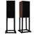 Mission 700 Speakers in Walnut, pair shown with grilles and on stands (sold Seperately)