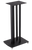 Mission Stancette Speaker Stands in Black, individual stand, angled