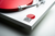 ProJect Debut PRO S B EXPO 2025 Japan Edition with Ortofon 2M White Cartridge, closeup of cartridge and logo