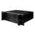 Bryston 7B Cubed Mono Amplifier sold as a pair, in black.  Angled; this image has the 19" faceplate with handles attached