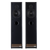 Ruark Talisman-R Floorstanding Speakers in Charcoal and without grille, front view, side by side