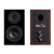 Wharfedale Diamond 12.1 Bookshelf Speakers in Walnut, front without grille and back