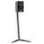 Monitor Audio Radius Floor Stand (4G) Speaker Stands in White, individual stand, with Radius 3 (4G) Speaker mounted