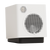 Monitor Audio Radius Desk Pad 4G Isolation Platform shown with Monitor Audio Radius 1 4G Speaker in Satin White