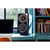 Monitor Audio Radius Desk Pad 4G Isolation Platform shown with Monitor Audio Radius 3 4G Speaker in Gloss Black on desk