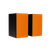 Encel Gelati Bookshelf Speakers in Birch Black with apricot grilles