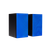 Encel Gelati Bookshelf Speakers in Birch Black with electric blue grilles