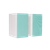 Encel Gelati Bookshelf Speakers in Vanilla White with Turquoise Grilles