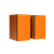 Encel Gelati Bookshelf Speakers in Caramel Walnut with Fluoro Orange Grilles