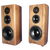 Bryston Mini T Loudspeakers in Walnut angled to the left
