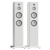 Monitor Audio Silver 300 8G Floorstanding Speakers show in Satin White and without Grilles