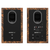 Kanto Audio TUK 2nd Generation 260W Active Speakers in Burl with Gunmetal, back