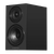 Wharfedale Diamond 12.1i Bookshelf Speakers. Angled view of individual speaker shown in Black and without grille.