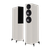 Wharfedale Diamond 12.4i Floorstanding Speaker Pair in Grey.  Shown with and without Grille.