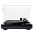 Dual CS-718Q Manual Turntable in Satin Black with dustcover open