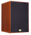 Wharfedale Super Denton Heritage Speakers in Mahogany, individual speaker, angled with grille 