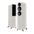 Wharfedale Diamond 12.4i Floorstanding Speaker Pair in Grey.  Shown with and without Grille.