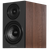 Wharfedale Diamond 12.2i Bookshelf Speakers. Angled view of individual speaker shown in Walnut without grille.