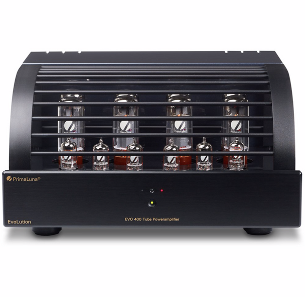 PrimaLuna EVO 400 Tube Power Amplifier in Black with cover