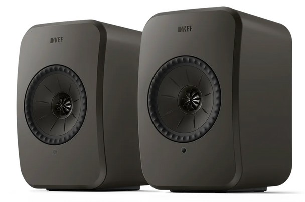 KEF LSX II LT Wireless Bookshelf Speakers in Graphite Gray, pair