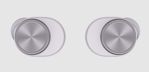 B&W Pi5 S2 Wireless Earbuds in Spring Lilac. Image of top
