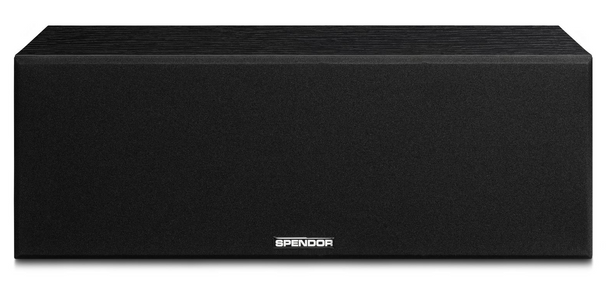 Spendor AC2 Centre Channel Speaker in Black Ash, front image with grille