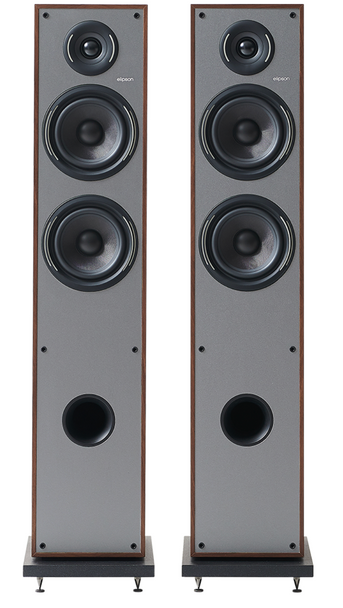 Elipson Horus 11F BT Active Floorstanding Speakers in Walnut, front