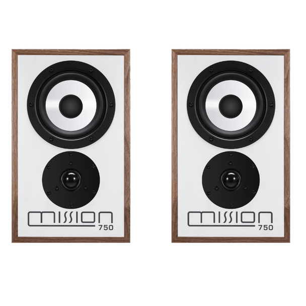 Mission 750 Speakers in Walnut, pair without grilles