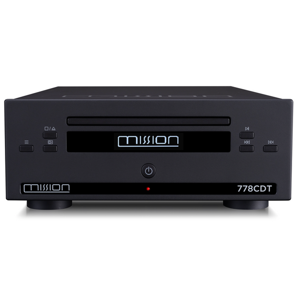 Mission 778CDT CD Transport in Black, front of unit