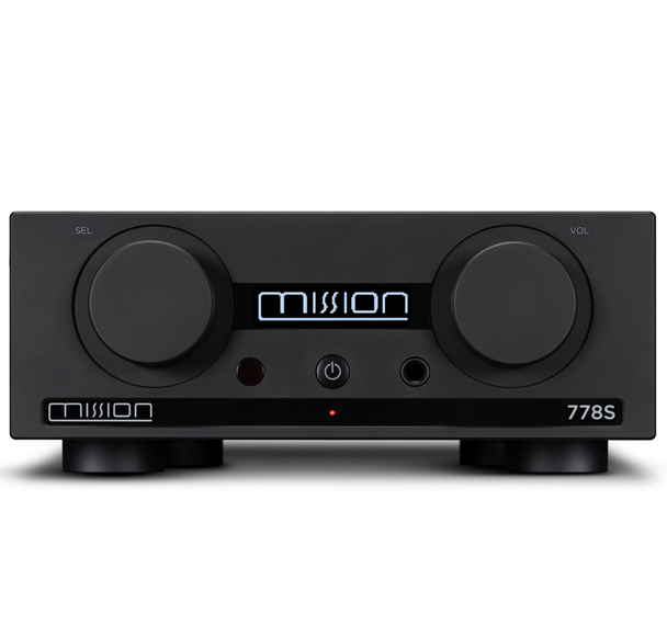 Mission 778S Wireless Music Streamer in Black, front