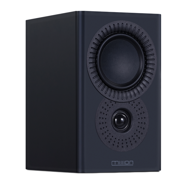 Mission LX1- MKII Speakers in Lux Black Matte, angled image