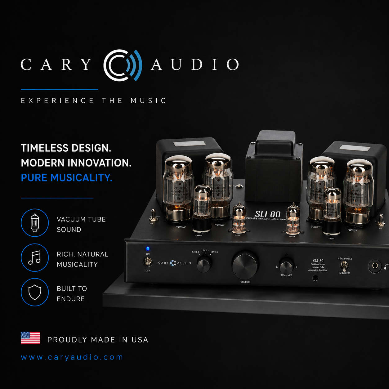 Cary Audio premium valve brand, made in USA