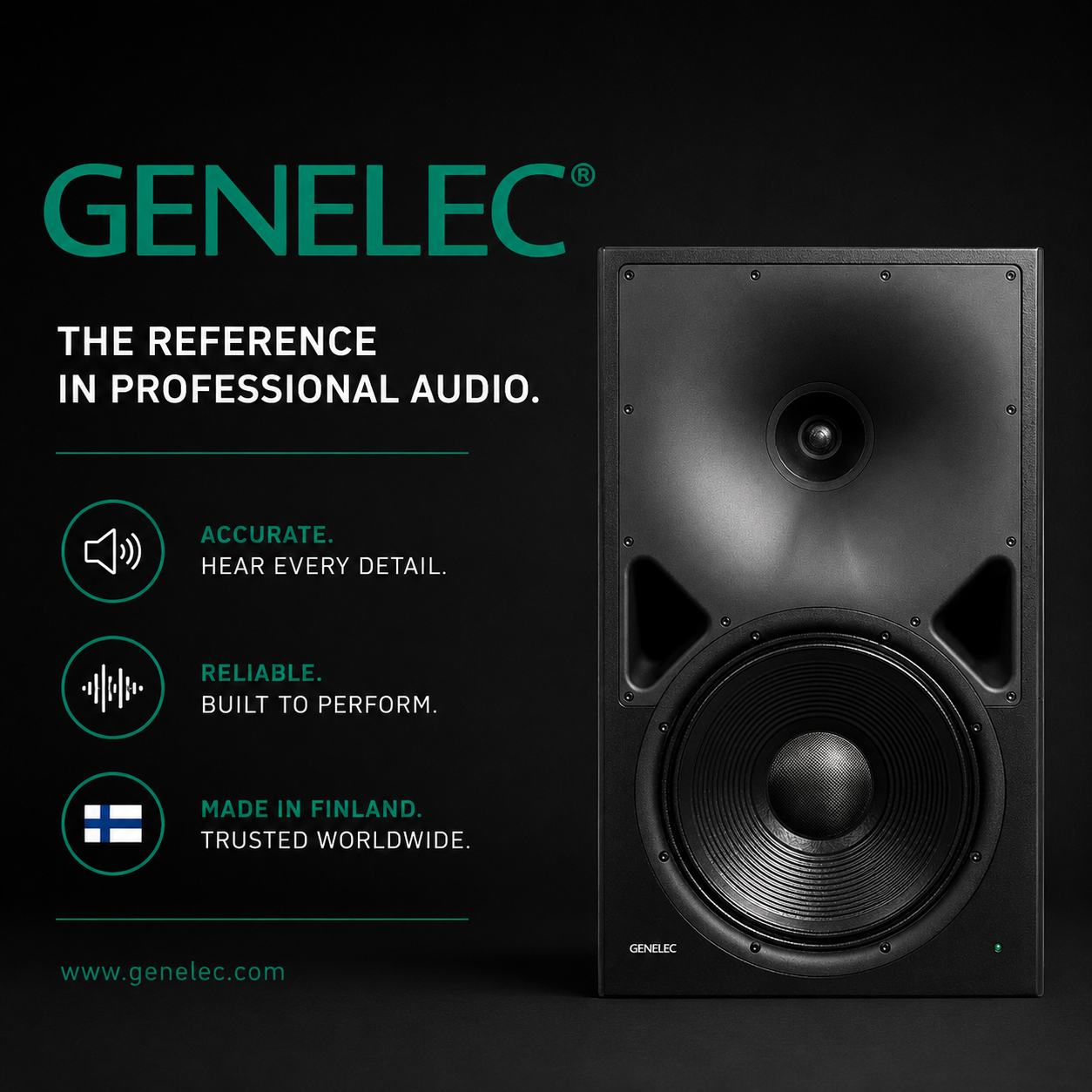 Genelec Active Monitors, Made In Finland