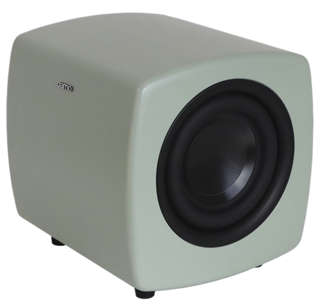 jamo-cube-compact-powered-subwoofer-khaki-green-angled-stereophonic.png