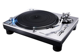 Technics SL-1200GR2BS Grand Class GR Turntable in Silver, angled
