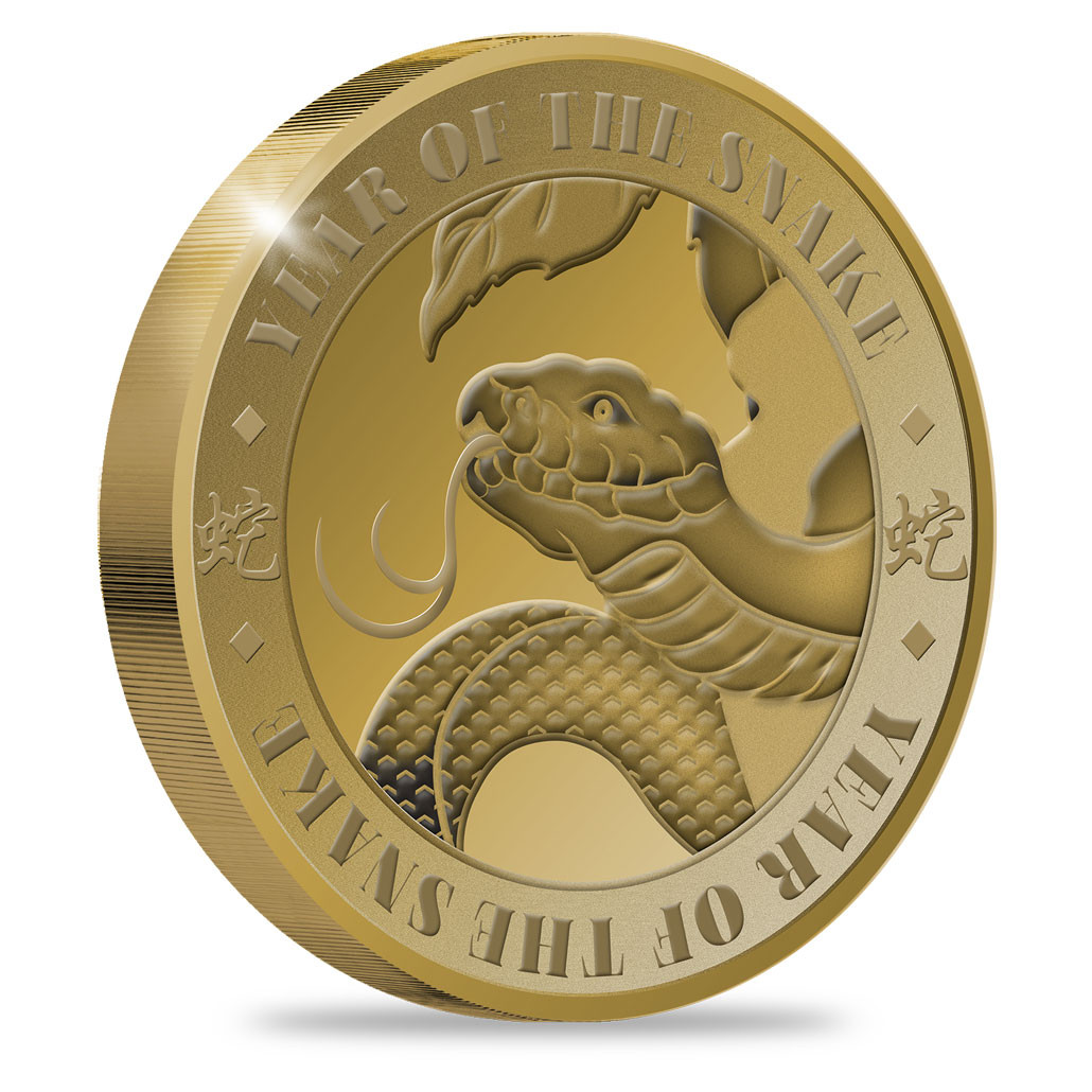 2025 Year of the Snake Gold Plated Medallion - NZ Post Collectables