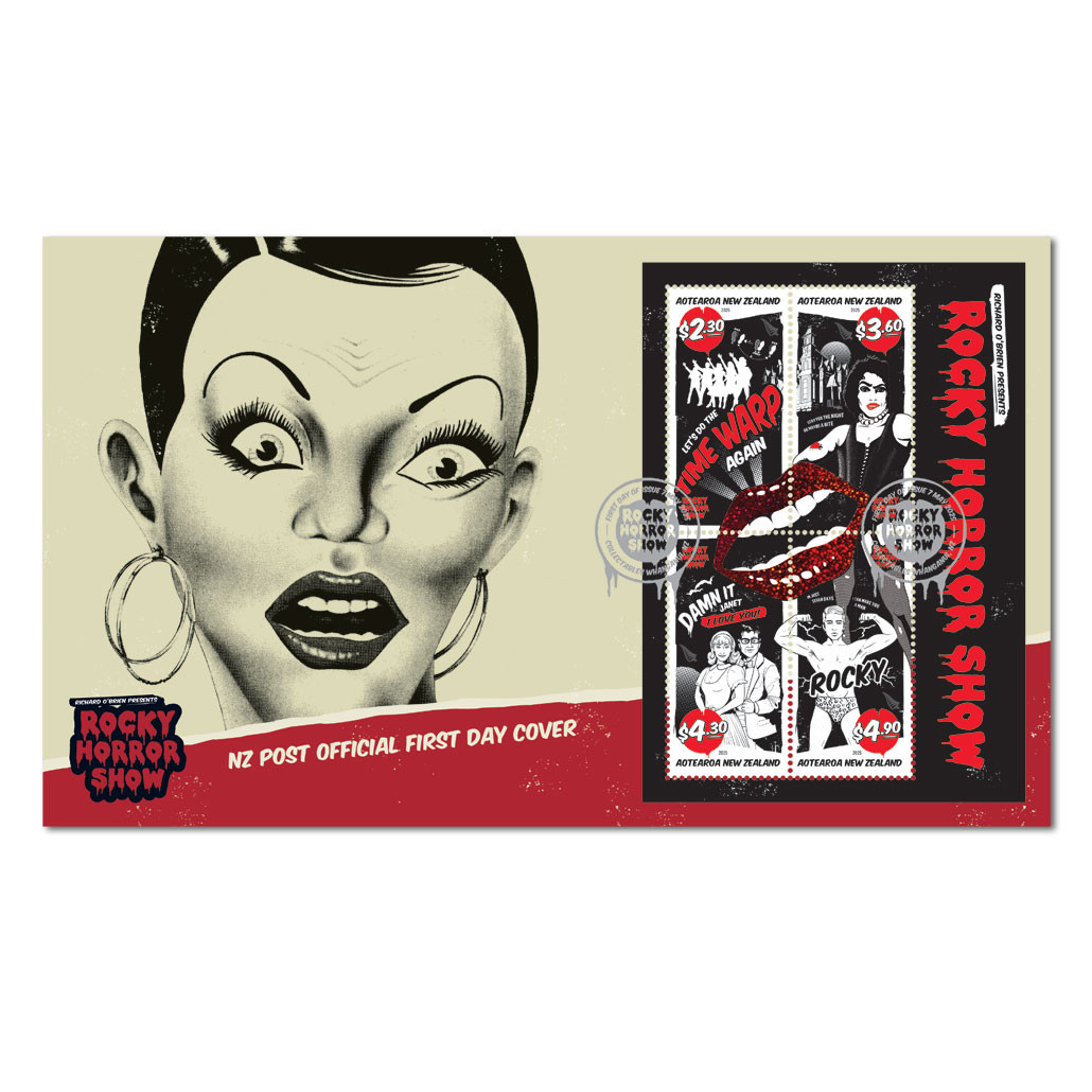 Richard O'Brien's Rocky Horror Show Miniature Sheet First Day Cover