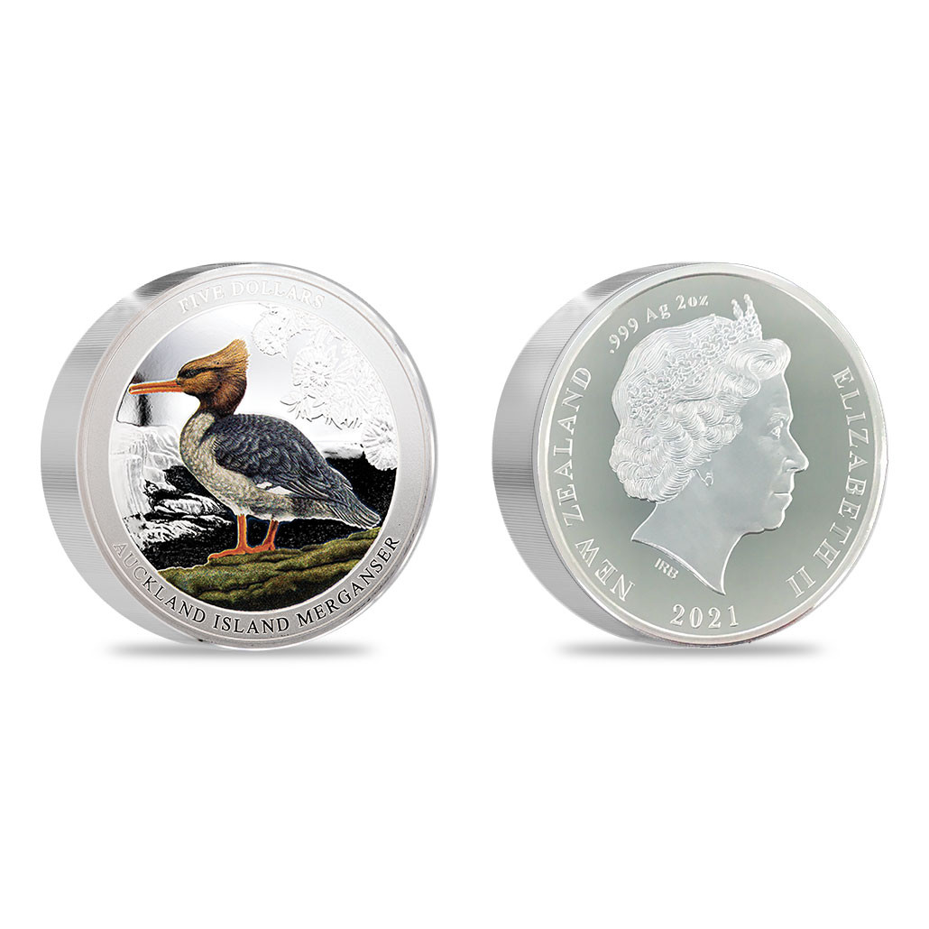 2021 NZ Annual Coin - Auckland Island Merganser SP Coin | NZ Post