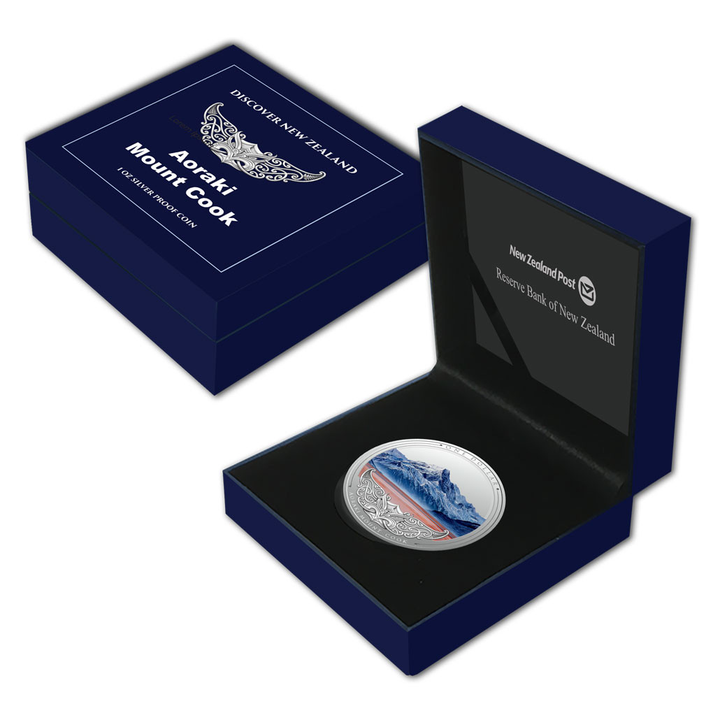 2021 Discover NZ - Aoraki Mount Cook Silver Proof Coin | NZ Post