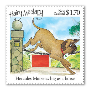 2023 Hairy Maclary from Donaldson's Dairy - Hercules Morse $1.70 Stamp | NZ Post Collectables