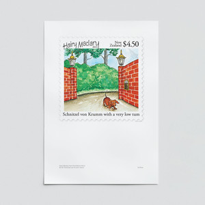 2023 Hairy Maclary from Donaldson's Dairy Print 6 Schnitzel von Krumm Stamp Print | NZ Post Collectables