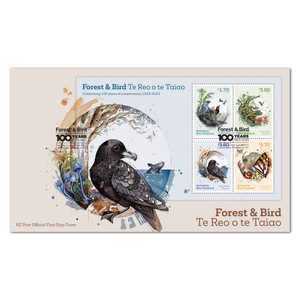 2023 Forest & Bird 100 Years Miniature Sheet First Day Cover | NZ Post Collectables