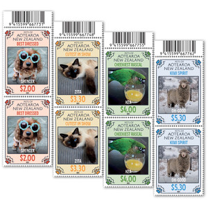 Pets of Aotearoa New Zealand Set of Barcode B Block | NZ Post Collectables